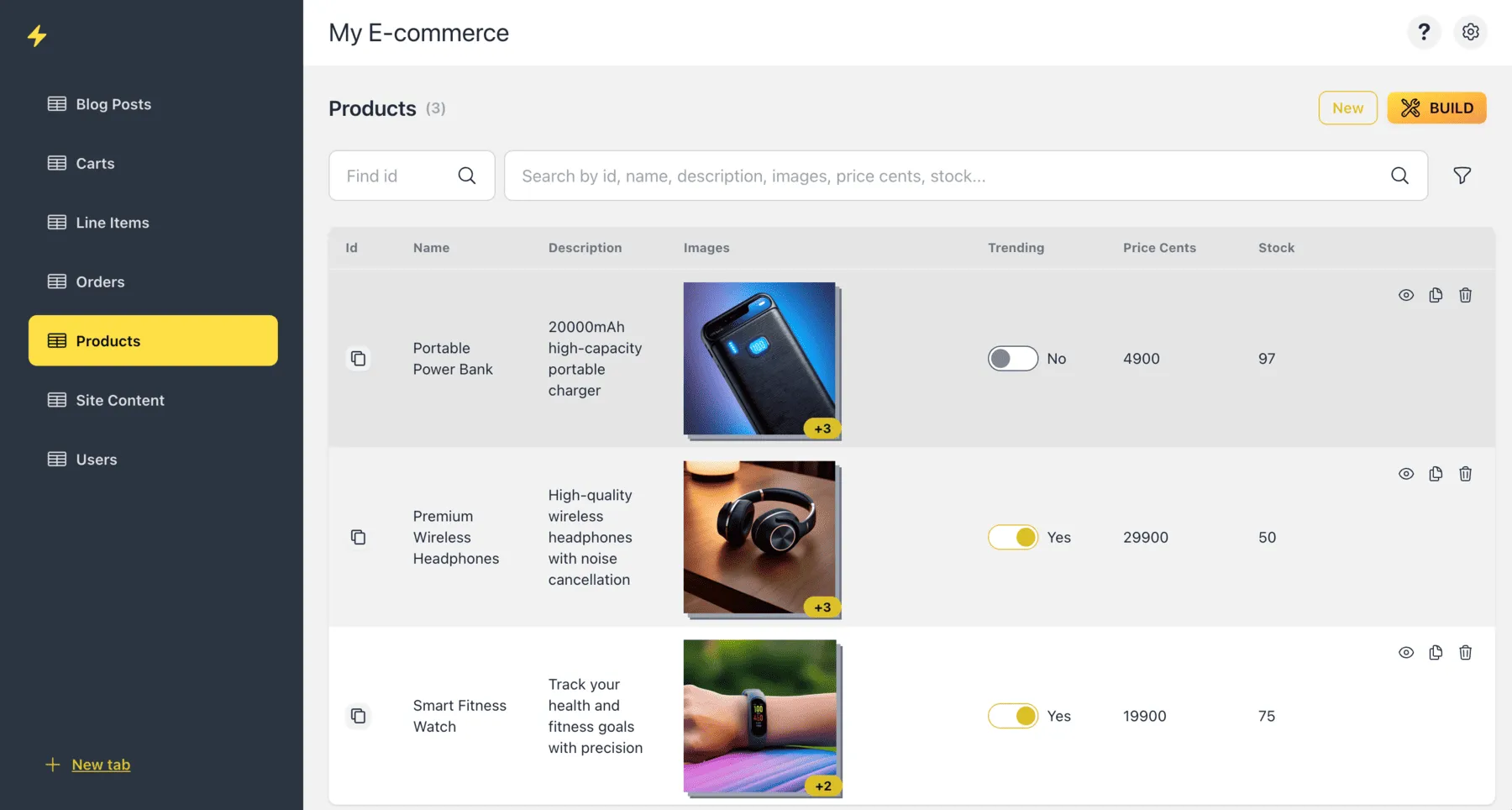 Flashboard screenshot showing the admin panel interface